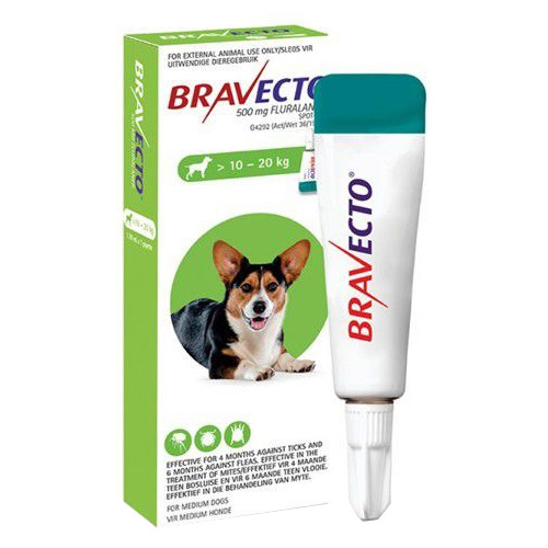 Bravecto Topical for Medium Dogs (22 - 44 lbs) Green