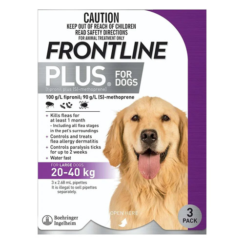 Frontline Plus for Large Dogs 44 to 88lbs (Purple)