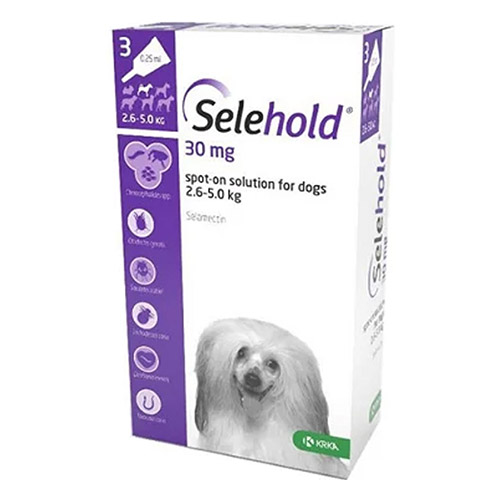 Selehold (Generic Revolution) For Very Small Dogs 5.5-11lbs (Purple) 30mg/0.25ml