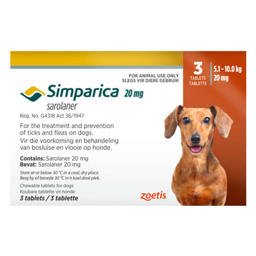 Simparica Chewables for Dogs 11.1-22 lbs (Brown)