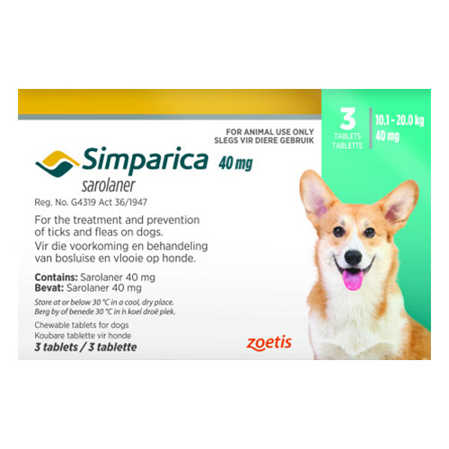 Simparica Chewables for Dogs 22.1-44 lbs (Blue)