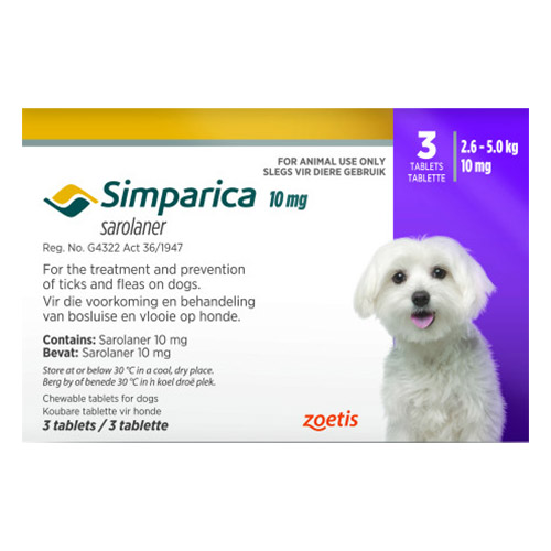Simparica Chewables for Dogs 5.6-11 lbs (Purple)